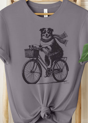 Aussie Australian Shepherd Bike Bicycle T-Shirt