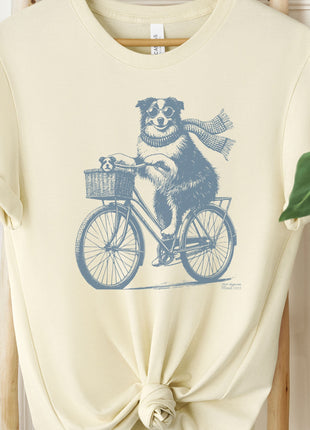Aussie Australian Shepherd Bike Bicycle T-Shirt