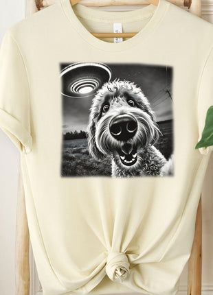 Goldendoodle Doodle UFO Selfie T-Shirt