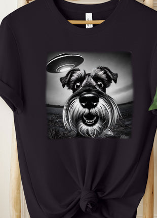 Schnauzer UFO Selfie T-Shirt