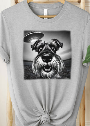 Schnauzer UFO Selfie T-Shirt