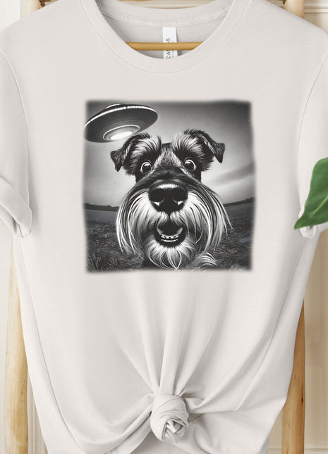 Schnauzer UFO Selfie T-Shirt