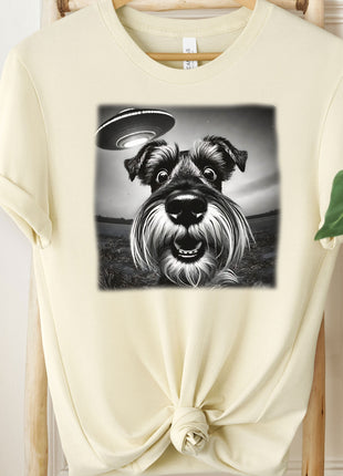 Schnauzer UFO Selfie T-Shirt
