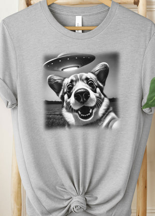 Corgi UFO Selfie T-Shirt