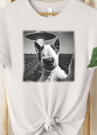 Bull Terrier UFO Selfie T-Shirt