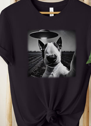 Bull Terrier UFO Selfie T-Shirt