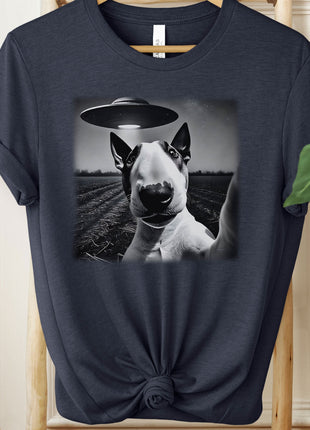 Bull Terrier UFO Selfie T-Shirt
