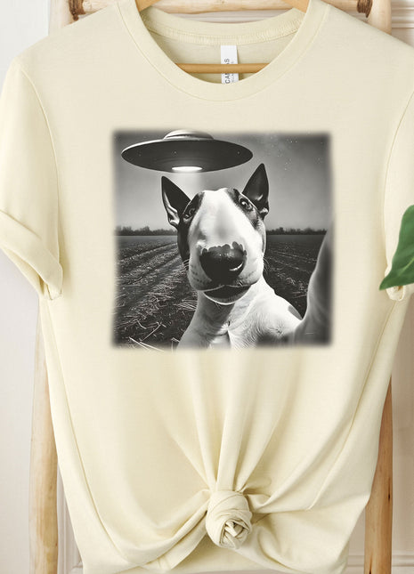 Bull Terrier UFO Selfie T-Shirt