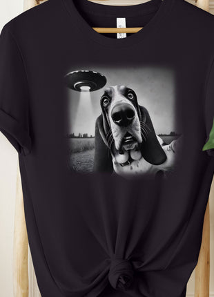 Basset Hound UFO Selfie T-Shirt