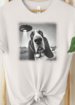 Basset Hound UFO Selfie T-Shirt