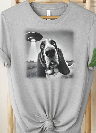 Basset Hound UFO Selfie T-Shirt