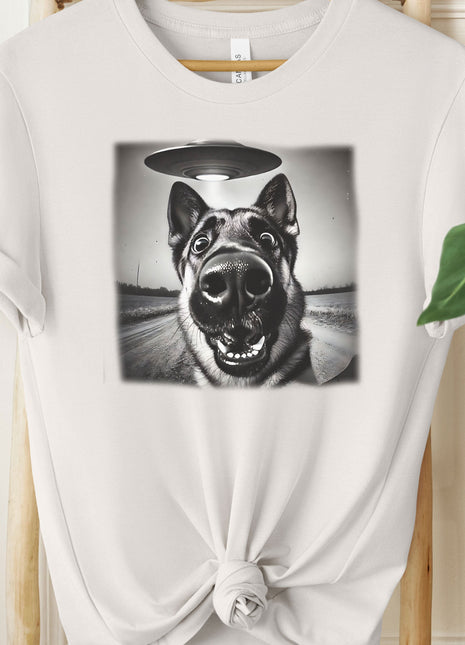 German Shepherd GSD UFO Selfie T-Shirt