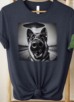 German Shepherd GSD UFO Selfie T-Shirt