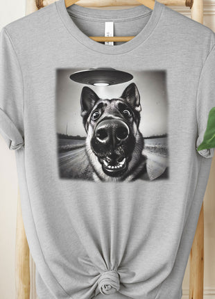 German Shepherd GSD UFO Selfie T-Shirt