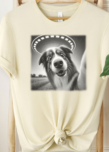 Australian Shepherd Aussie Selfie UFO T-Shirt