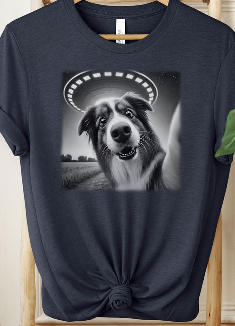 Australian Shepherd Aussie Selfie UFO T-Shirt