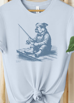 English Bulldog Fishing T-Shirt