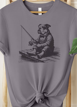 English Bulldog Fishing T-Shirt