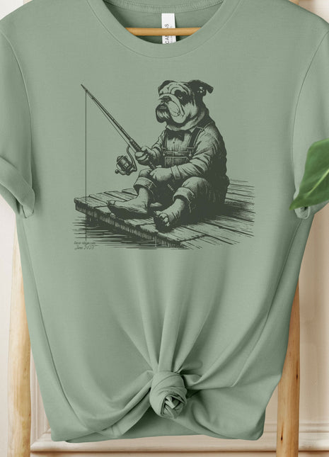 English Bulldog Fishing T-Shirt