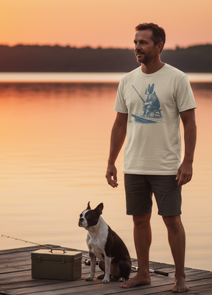 Boston Terrier Fishing T-Shirt