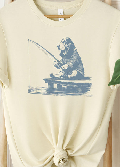 Basset Hound Fishing T-Shirt