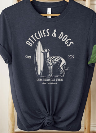 Bitches & Dogs Whippet Iggy Italian Greyhound Surf T-Shirt