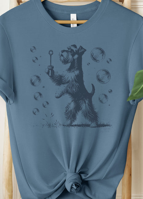 Schnauzer Bubbles Blowing Bubbles T-Shirt