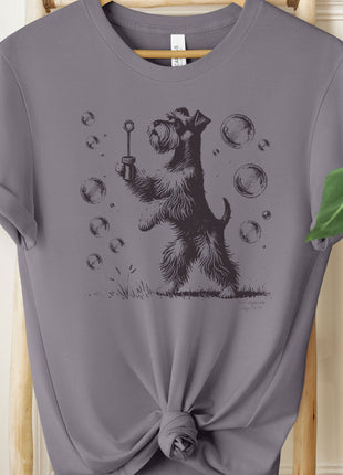 Schnauzer Bubbles Blowing Bubbles T-Shirt