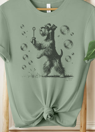 Schnauzer Bubbles Blowing Bubbles T-Shirt