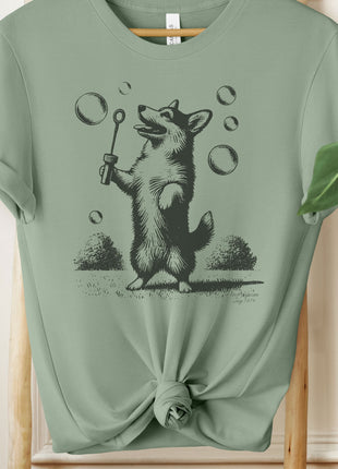 Corgi Blowing Bubbles T-Shirt
