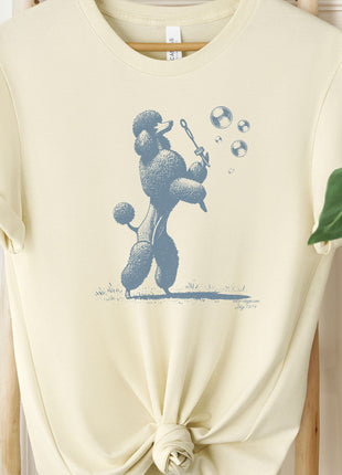 Poodle Ink Drawing Bubbles T-Shirt