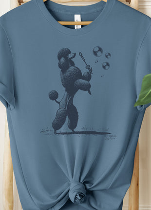 Poodle Ink Drawing Bubbles T-Shirt
