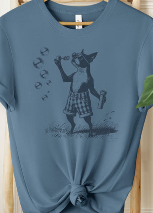 Boston Terrier Ink Drawing Bubbles T-Shirt