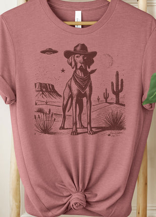 Vizsla Cowboy Ink Space Cowboy UFO T-Shirt