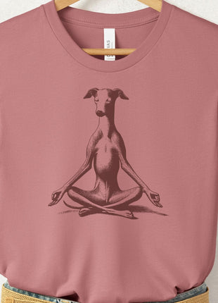Italian Greyhound Whippet Iggy Meditate Yoga T-Shirt