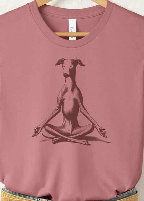 Italian Greyhound Whippet Iggy Meditate Yoga T-Shirt