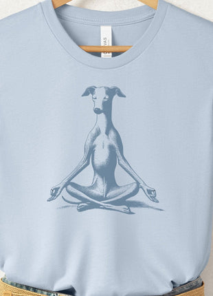 Italian Greyhound Whippet Iggy Meditate Yoga T-Shirt