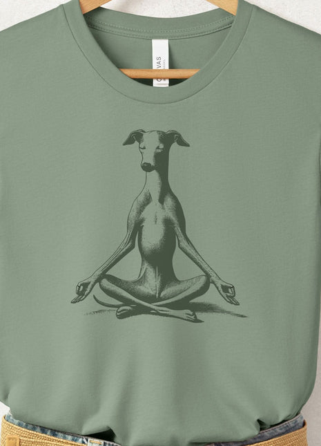 Italian Greyhound Whippet Iggy Meditate Yoga T-Shirt