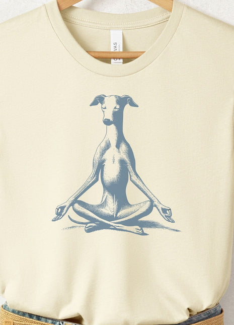 Italian Greyhound Whippet Iggy Meditate Yoga T-Shirt
