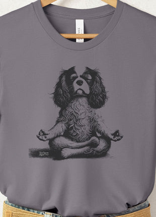 Cavalier King Charles Spaniel Meditate Yoga T-Shirt