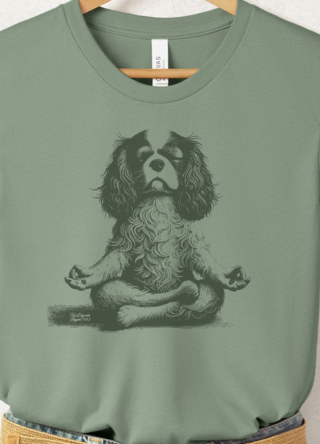 Cavalier King Charles Spaniel Meditate Yoga T-Shirt