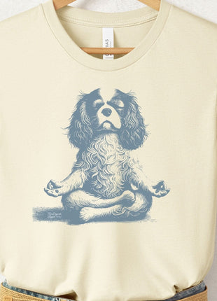 Cavalier King Charles Spaniel Meditate Yoga T-Shirt