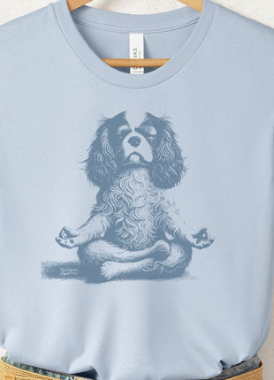 Cavalier King Charles Spaniel Meditate Yoga T-Shirt