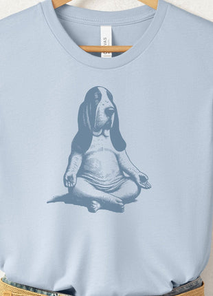 Basset Hound Meditate Yoga T-Shirt