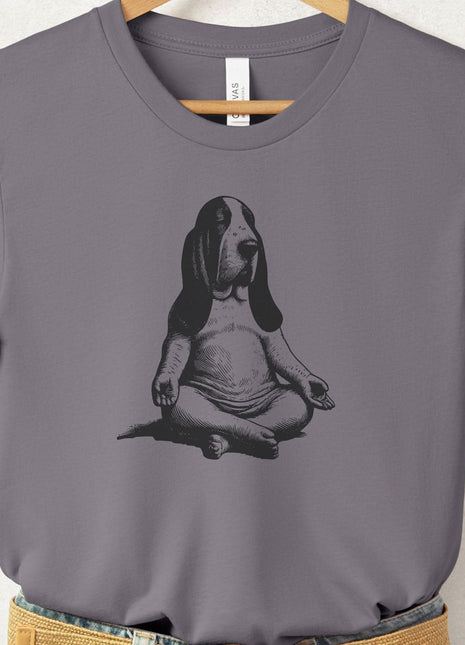 Basset Hound Meditate Yoga T-Shirt