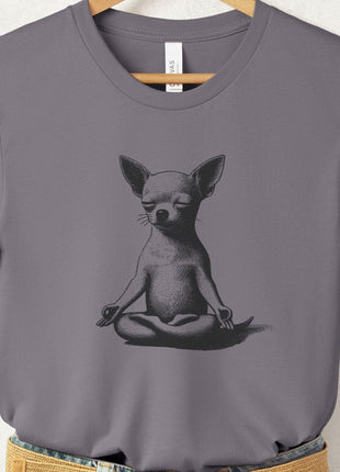 Chihuahua Meditate Yoga T-Shirt