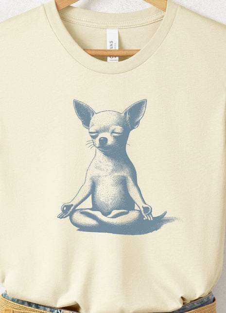 Chihuahua Meditate Yoga T-Shirt
