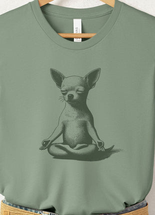 Chihuahua Meditate Yoga T-Shirt