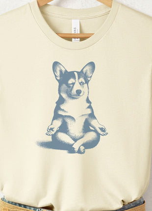Corgi Meditate Yoga T-Shirt