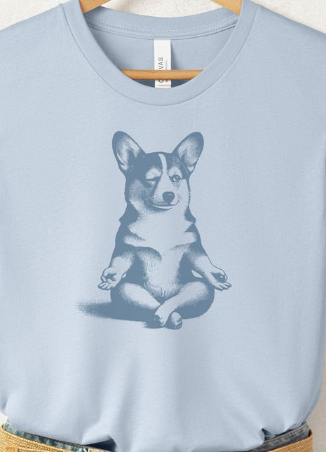 Corgi Meditate Yoga T-Shirt